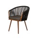 Πολυθρόνα Κήπου LOFOI Μαύρο/Καφέ Αλουμίνιο/Rattan 60x62x81cm Πολυθρόνα Κήπου LOFOI Μαύρο/Καφέ Αλουμίνιο/Rattan 60x62x81cm