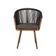 Πολυθρόνα Κήπου LOFOI Μαύρο/Καφέ Αλουμίνιο/Rattan 60x62x81cm Πολυθρόνα Κήπου LOFOI Μαύρο/Καφέ Αλουμίνιο/Rattan 60x62x81cm