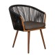 Πολυθρόνα Κήπου LOFOI Μαύρο/Καφέ Αλουμίνιο/Rattan 60x62x81cm Πολυθρόνα Κήπου LOFOI Μαύρο/Καφέ Αλουμίνιο/Rattan 60x62x81cm
