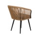 Πολυθρόνα Κήπου  LOFOI Μαύρο/Καφέ Αλουμίνιο/Rattan 60x62x81cm