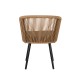 Πολυθρόνα Κήπου  LOFOI Μαύρο/Καφέ Αλουμίνιο/Rattan 60x62x81cm