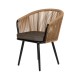 Πολυθρόνα Κήπου  LOFOI Μαύρο/Καφέ Αλουμίνιο/Rattan 60x62x81cm