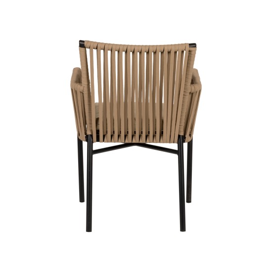 Πολυθρόνα Κήπου BLUENILE Μπεζ/Μαύρο Αλουμίνιο/Rattan 56x60x83cm Πολυθρόνα Κήπου BLUENILE Μπεζ/Μαύρο Αλουμίνιο/Rattan 56x60x83cm