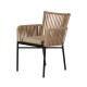 Πολυθρόνα Κήπου BLUENILE Μπεζ/Μαύρο Αλουμίνιο/Rattan 56x60x83cm Πολυθρόνα Κήπου BLUENILE Μπεζ/Μαύρο Αλουμίνιο/Rattan 56x60x83cm