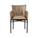 Πολυθρόνα Κήπου BLUENILE Μπεζ/Μαύρο Αλουμίνιο/Rattan 56x60x83cm Πολυθρόνα Κήπου BLUENILE Μπεζ/Μαύρο Αλουμίνιο/Rattan 56x60x83cm