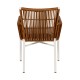 Πολυθρόνα Κήπου  BLUENILE Λευκό/Καφέ Αλουμίνιο/Rattan 49x42x81cm