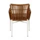 Πολυθρόνα Κήπου  BLUENILE Λευκό/Καφέ Αλουμίνιο/Rattan 49x42x81cm