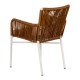Πολυθρόνα Κήπου  BLUENILE Λευκό/Καφέ Αλουμίνιο/Rattan 49x42x81cm