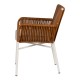 Πολυθρόνα Κήπου  BLUENILE Λευκό/Καφέ Αλουμίνιο/Rattan 49x42x81cm