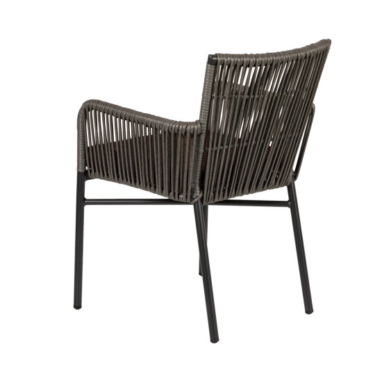 Πολυθρόνα Κήπου BLUENILE Μαύρο/Γκρι Αλουμίνιο/Rattan 55x65x81cm Πολυθρόνα Κήπου BLUENILE Μαύρο/Γκρι Αλουμίνιο/Rattan 55x65x81cm