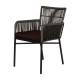 Πολυθρόνα Κήπου BLUENILE Μαύρο/Γκρι Αλουμίνιο/Rattan 55x65x81cm Πολυθρόνα Κήπου BLUENILE Μαύρο/Γκρι Αλουμίνιο/Rattan 55x65x81cm