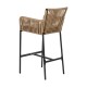 Σκαμπό  KINTAMPO Μπεζ/Μαύρο Αλουμίνιο/Rattan 55x58x108cm
