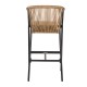 Σκαμπό  MANDRAKA Μαύρο/Φυσικό Αλουμίνιο/Rattan 56x63x108cm