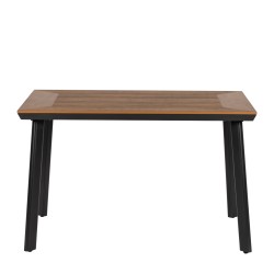 Τραπέζι Κήπου  EPUPA Μαύρο/Καρυδί Αλουμίνιο/Ξύλο 120x80x73cm