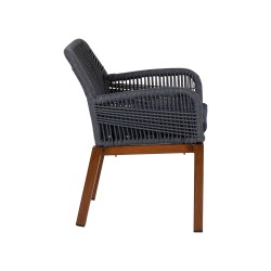 Πολυθρόνα Κήπου  LISBON Mπλε/Μπαμπού Αλουμίνιο/Ύφασμα 57x58x77cm Πολυθρόνα Κήπου  LISBON Mπλε/Μπαμπού Αλουμίνιο/Ύφασμα 57x58x77cm