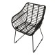 Πολυθρόνα Κήπου KALAMBO Μαύρο Αλουμίνιο/Rattan 56x57x81cm Πολυθρόνα Κήπου KALAMBO Μαύρο Αλουμίνιο/Rattan 56x57x81cm