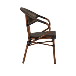 Πολυθρόνα Κήπου  DALILA Καφέ/Μπαμπού Αλουμίνιο/Ύφασμα 57x57x82cm Πολυθρόνα Κήπου  DALILA Καφέ/Μπαμπού Αλουμίνιο/Ύφασμα 57x57x82cm