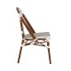 Καρέκλα Κήπου MUTARAZI Λευκό/Μαύρο Αλουμίνιο/Rattan 50x57x85cm Καρέκλα Κήπου MUTARAZI Λευκό/Μαύρο Αλουμίνιο/Rattan 50x57x85cm