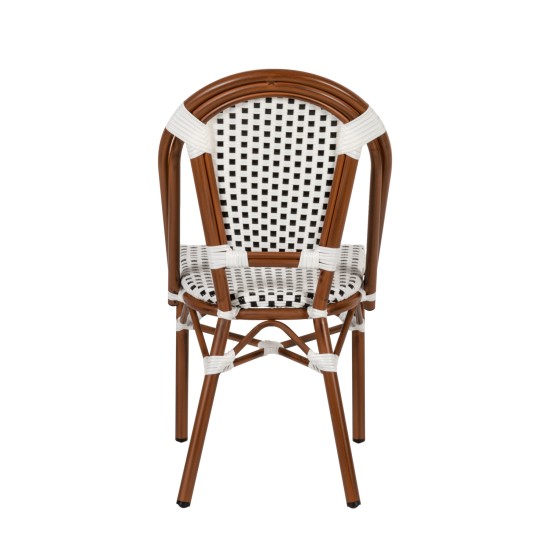 Καρέκλα Κήπου MUTARAZI Λευκό/Μαύρο Αλουμίνιο/Rattan 50x57x85cm Καρέκλα Κήπου MUTARAZI Λευκό/Μαύρο Αλουμίνιο/Rattan 50x57x85cm
