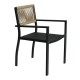 Πολυθρόνα Κήπου HORUS Μαύρο/Καφέ Αλουμίνιο/Rattan 56x58x83cm Πολυθρόνα Κήπου HORUS Μαύρο/Καφέ Αλουμίνιο/Rattan 56x58x83cm