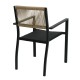 Πολυθρόνα Κήπου HORUS Μαύρο/Καφέ Αλουμίνιο/Rattan 56x58x83cm Πολυθρόνα Κήπου HORUS Μαύρο/Καφέ Αλουμίνιο/Rattan 56x58x83cm