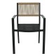 Πολυθρόνα Κήπου HORUS Μαύρο/Καφέ Αλουμίνιο/Rattan 56x58x83cm Πολυθρόνα Κήπου HORUS Μαύρο/Καφέ Αλουμίνιο/Rattan 56x58x83cm