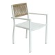 Πολυθρόνα Κήπου HORUS Λευκό/Καφέ Αλουμίνιο/Rattan 56x58x83cm Πολυθρόνα Κήπου HORUS Λευκό/Καφέ Αλουμίνιο/Rattan 56x58x83cm