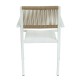 Πολυθρόνα Κήπου HORUS Λευκό/Καφέ Αλουμίνιο/Rattan 56x58x83cm Πολυθρόνα Κήπου HORUS Λευκό/Καφέ Αλουμίνιο/Rattan 56x58x83cm