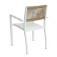Πολυθρόνα Κήπου HORUS Λευκό/Καφέ Αλουμίνιο/Rattan 56x58x83cm Πολυθρόνα Κήπου HORUS Λευκό/Καφέ Αλουμίνιο/Rattan 56x58x83cm