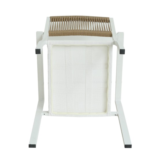 Πολυθρόνα Κήπου HORUS Λευκό/Καφέ Αλουμίνιο/Rattan 56x58x83cm Πολυθρόνα Κήπου HORUS Λευκό/Καφέ Αλουμίνιο/Rattan 56x58x83cm