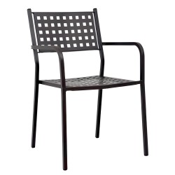 Πολυθρόνα Κήπου  MONTU Μαύρο Μέταλλο 54x51x84cm Πολυθρόνα Κήπου  MONTU Μαύρο Μέταλλο 54x51x84cm