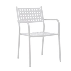 Πολυθρόνα Κήπου  MONTU Λευκό Μέταλλο 54x51x84cm Πολυθρόνα Κήπου  MONTU Λευκό Μέταλλο 54x51x84cm