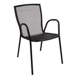 Πολυθρόνα Κήπου  ANUKE Μαύρο Μέταλλο 54x62x89cm Πολυθρόνα Κήπου  ANUKE Μαύρο Μέταλλο 54x62x89cm