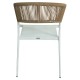 Πολυθρόνα Κήπου  FIJI Λευκό/Φυσικό Αλουμίνιο/Rattan 56x60x78cm