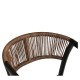 Σκαμπό Bar  SANTORINI Μαύρο/Φυσικό Αλουμίνιο/Rattan 55x56x99cm