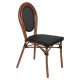 Καρέκλα Κήπου  TULUM Καφέ/Ανθρακί Αλουμίνιο/Rattan 44x56x90cm
