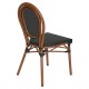 Καρέκλα Κήπου  TULUM Καφέ/Ανθρακί Αλουμίνιο/Rattan 44x56x90cm