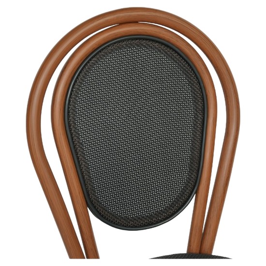 Καρέκλα Κήπου  TULUM Καφέ/Ανθρακί Αλουμίνιο/Rattan 44x56x90cm