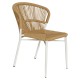 Καρέκλα Κήπου  RIVIERA Λευκό/Φυσικό Αλουμίνιο/Rattan 57x61x79cm