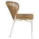 Καρέκλα Κήπου  RIVIERA Λευκό/Φυσικό Αλουμίνιο/Rattan 57x61x79cm