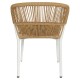 Καρέκλα Κήπου  RIVIERA Λευκό/Φυσικό Αλουμίνιο/Rattan 57x61x79cm