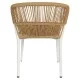 Καρέκλα Κήπου  RIVIERA Λευκό/Φυσικό Αλουμίνιο/Rattan 57x61x79cm