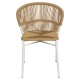 Καρέκλα Κήπου  RIVIERA Λευκό/Φυσικό Αλουμίνιο/Rattan 57x61x79cm