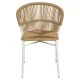 Καρέκλα Κήπου  RIVIERA Λευκό/Φυσικό Αλουμίνιο/Rattan 57x61x79cm
