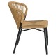 Καρέκλα Κήπου  RIVIERA Μαύρο/Φυσικό Αλουμίνιο/Rattan 57x61x79cm