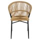 Καρέκλα Κήπου  RIVIERA Μαύρο/Φυσικό Αλουμίνιο/Rattan 57x61x79cm