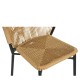 Καρέκλα Κήπου  RIVIERA Μαύρο/Φυσικό Αλουμίνιο/Rattan 57x61x79cm