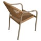 Πολυθρόνα Κήπου  MOOREA Μπεζ/Φυσικό Αλουμίνιο/Rattan 58x56x79cm