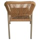 Πολυθρόνα Κήπου  MOOREA Μπεζ/Φυσικό Αλουμίνιο/Rattan 58x56x79cm