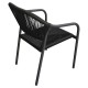 Πολυθρόνα Κήπου  MOOREA Ανθρακί Αλουμίνιο/Rattan 58x56x79cm